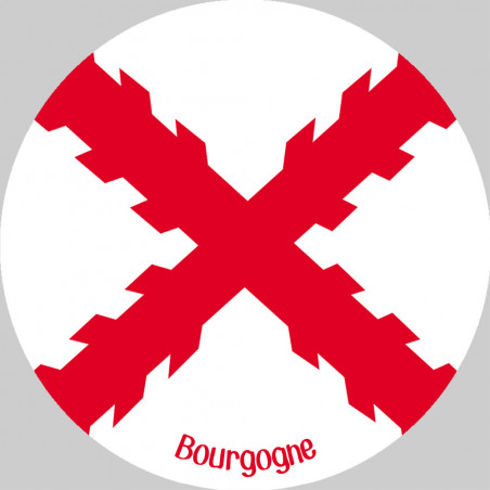 sticker / autocollant : croix bâtons de bourgogne - 5cm - Sticker/autocollant