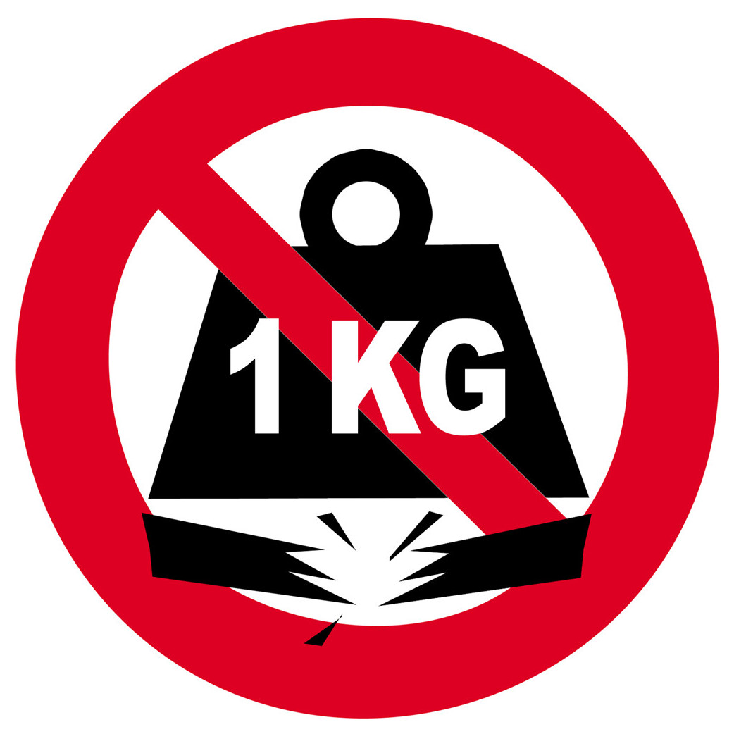 charge maximum 1 KG - 15cm - Sticker/autocollant