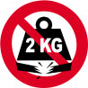 charge maximum 2 KG - 15cm - Sticker/autocollant