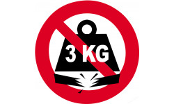 charge maximum 3 KG - 10cm - Sticker/autocollant