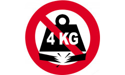 charge maximum 4 KG - 10cm - Sticker/autocollant