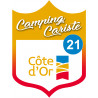 Campingcariste Côte d'or 21 - 20x15cm - Sticker/autocollant