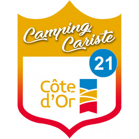 Camping car Côte d'or 21 - 15x11.2cm - Sticker/autocollant