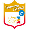 Camping car Côte d'or 21 - 10x7.5cm - Sticker/autocollant