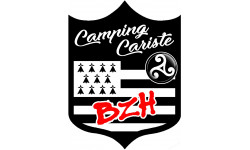 blason camping cariste BZH - 10x7.5cm - Sticker/autocollant