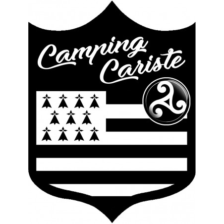blason camping cariste Breton - 15x11.2cm - Sticker/autocollant