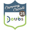 Campingcariste Doubs 25 - 20x15cm - Sticker/autocollant