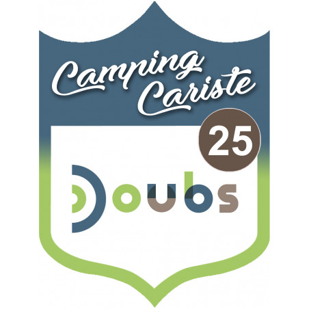 campingcariste Doubs 25 - 10x7.5cm - Sticker/autocollant