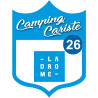 blason camping cariste Drome 26 - 15x11.2cm - Sticker/autocollant