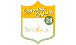 blason camping cariste l'Eure et Loir 28 - 15x11.2cm - Sticker/autocollant