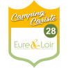 blason camping cariste l'Eure et Loir 28 - 15x11.2cm - Sticker/autocollant