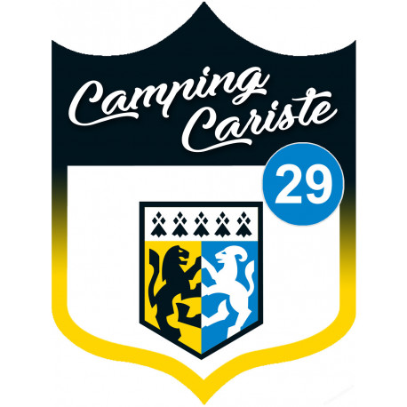 Campingcariste Finistère 29 - 20x15cm - Sticker/autocollant