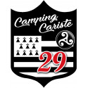 campingcariste Breton 29 - 15x11.2cm - Sticker/autocollant