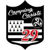 blason camping cariste Breton 29 - 10x7.5cm - Sticker/autocollant