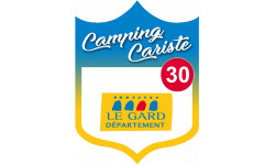 blason camping cariste le Gard 30 - 20x15cm - Sticker/autocollant