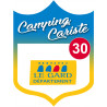 blason camping cariste le Gard 30 - 15x11.2cm - Sticker/autocollant