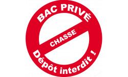 Bac privé équarrissage chasse - 20cm - Sticker/autocollant