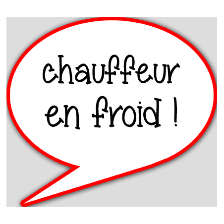 chauffeur en froid - 10x9cm - sticker/autocollant