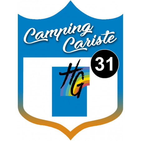 campingcariste Haute Garonne 31 - 20x15cm - Sticker/autocollant