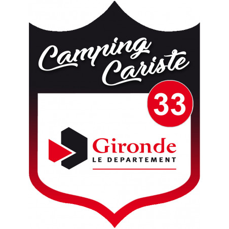 Camping car Gironde 33 - 15x11.2cm - Sticker/autocollant
