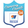 campingcariste Hérault 34 - 10x7.5cm - Sticker/autocollant