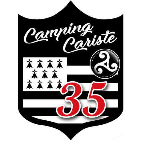 campingcariste Breton 35 - 15x11.2cm - Sticker/autocollant
