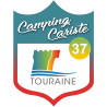 blason camping cariste Touraine 37 - 15x11.2cm - Sticker/autocollant