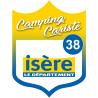 blason camping cariste Isère 38 - 15x11.2cm - Sticker/autocollant