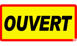 OUVERT - 29x14cm - Sticker/autocollant