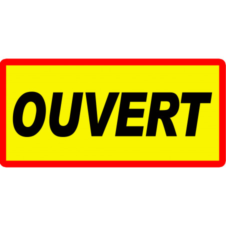 OUVERT - 29x14cm - Sticker/autocollant