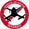 Survol de drône interdit - 5cm - Sticker/autocollant
