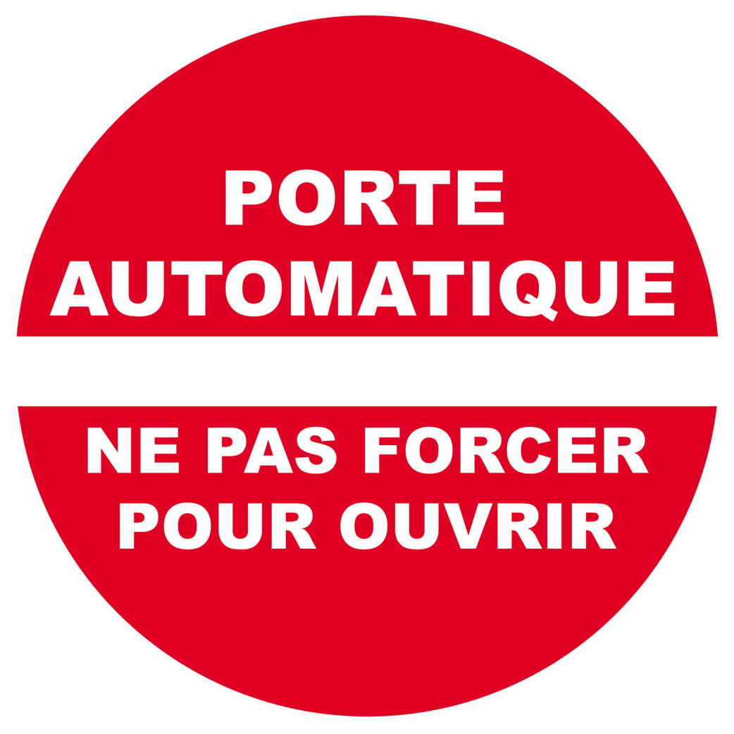 porte automatique ne pas forcer - 20cm - Sticker/autocollant