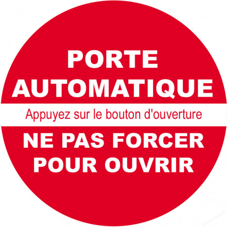 porte automatique ne pas forcer - 15cm - Sticker/autocollant