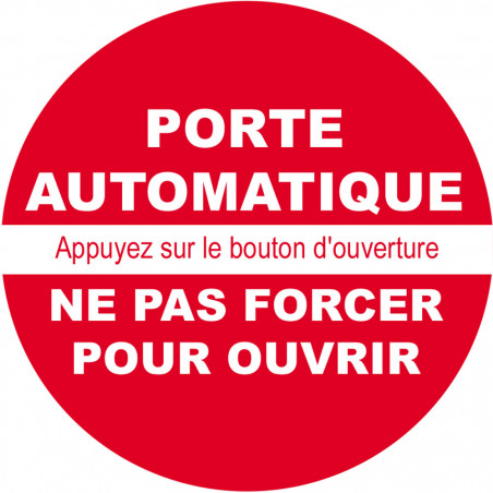 porte automatique ne pas forcer - 20cm - Sticker/autocollant