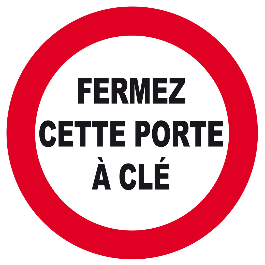 Fermez cette porte à clé - 20cm - Sticker/autocollant