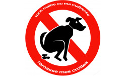 crottes de chiens - 5cm - Sticker/autocollant