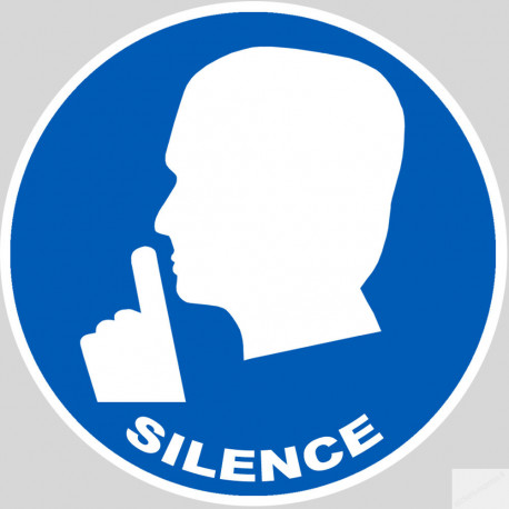 Silence - 5cm - Sticker/autocollant