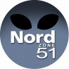 Nord zone 51 - 20cm - Sticker/autocollant