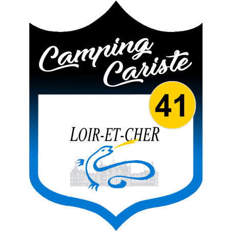 blason camping cariste Loir et Cher 41 - 15x11.2cm - Sticker/autocollant
