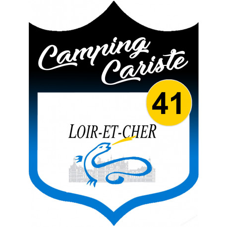 blason camping cariste Loir et Cher 41 - 20x15cm - Sticker/autocollant