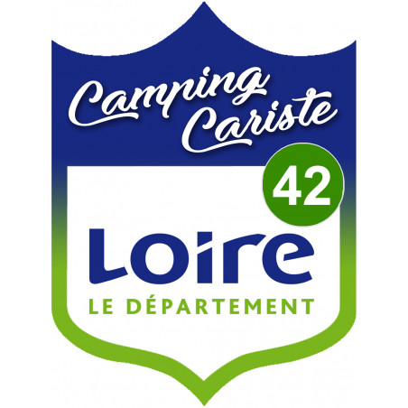 blason camping cariste Loire 42 - 15x11.2cm - Sticker/autocollant