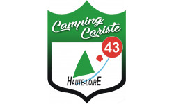 campingcariste Haute Loire 43 - 10x7.5cm - Sticker/autocollant