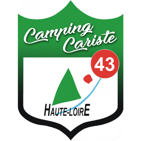 blason camping cariste Haute Loire 43 - 15x11.2cm - Sticker/autocollant