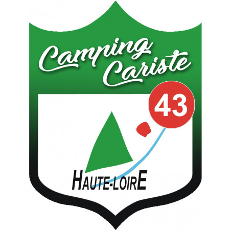 blason camping cariste Haute Loire 43 - 15x11.2cm - Sticker/autocollant