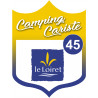 blason camping cariste Loiret 45 - 10x7.5cm - Sticker/autocollant