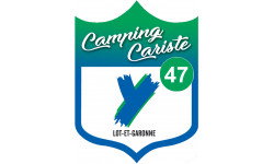 campingcariste Lot et Garonne 47 - 10x7.5cm - Sticker/autocollant