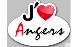 j'aime Angers - 13x10cm - Sticker/autocollant