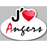 j'aime Angers - 13x10cm - Sticker/autocollant