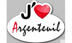 j'aime Argenteuil - 15x11cm - Sticker/autocollant