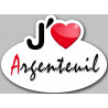 j'aime Argenteuil - 13x10cm - Sticker/autocollant